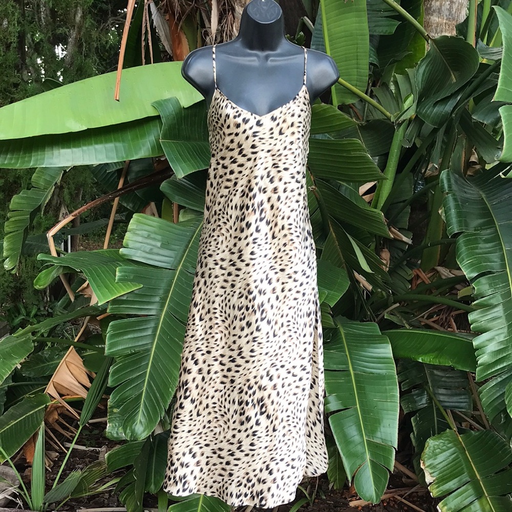 Leopard print slip dress - Picture 1 of 8